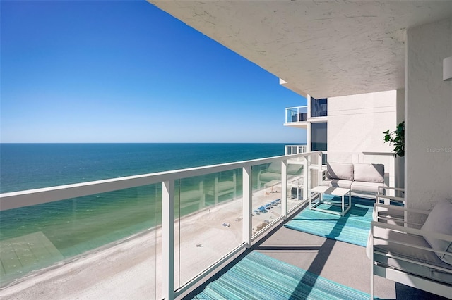 2425 Gulf Of Mexico Dr Unit 14B, Longboat Key, FL 34228 - balcony with view of water and beach