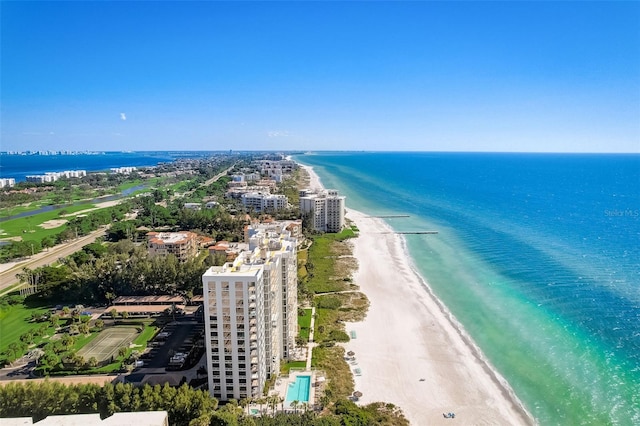 2425 Gulf Of Mexico Dr Unit 14B, Longboat Key, FL 34228 - aerial view of waterfront with a beach