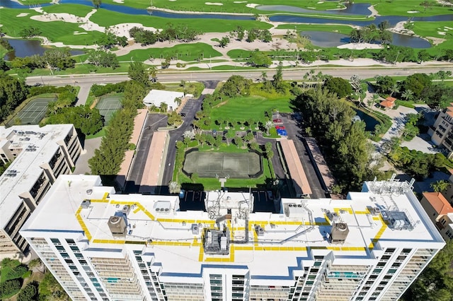 2425 Gulf Of Mexico Dr Unit 14B, Longboat Key, FL 34228 - aerial view of a golf course and a nearby body of water