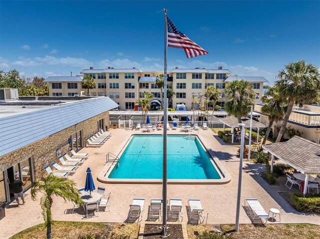 3806 Gulf Of Mexico Dr Unit C204, Longboat Key, FL 34228 - community pool featuring a patio