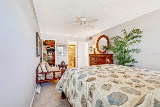 3806 Gulf Of Mexico Dr Unit C204, Longboat Key, FL 34228 - bedroom featuring carpet, ensuite bath, and ceiling fan