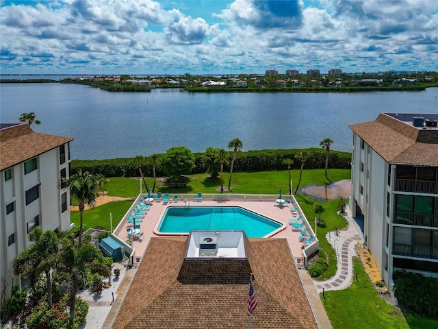 3630 Gulf Of Mexico Dr Unit 202, Longboat Key, FL 34228 - community pool featuring a water view and a jacuzzi