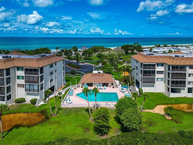 3630 Gulf Of Mexico Dr Unit 202, Longboat Key, FL 34228 - drone / aerial view of a large body of water and a pool area