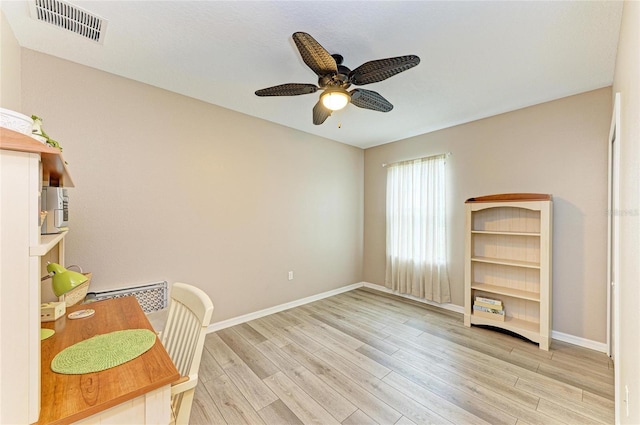 7410 61st St E, Palmetto, FL 34221 - office featuring light wood-type flooring and ceiling fan