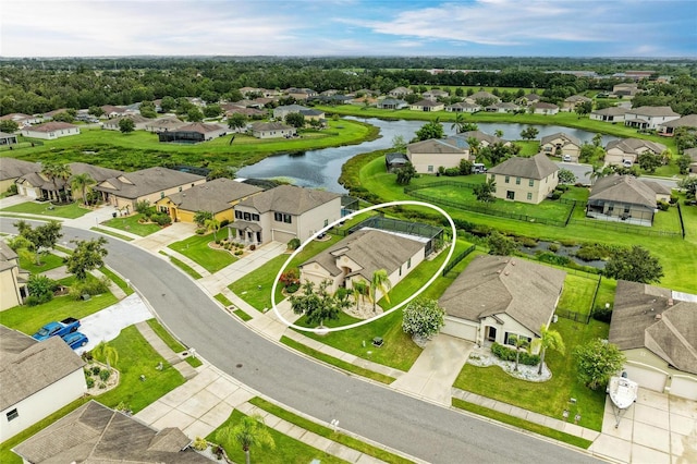 7410 61st St E, Palmetto, FL 34221 - aerial perspective of suburban area featuring a large body of water