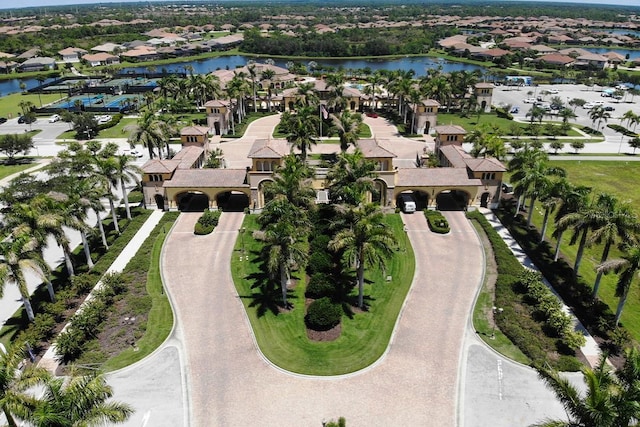 12515 Garibaldi Ln, Venice, FL 34293 - aerial overview of property's location featuring a large body of water and nearby suburban area