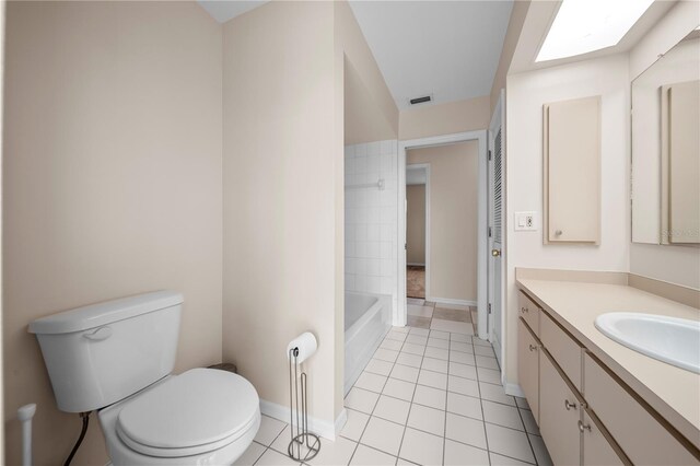1314 SE 15th Ter, Cape Coral, FL 33990 - full bathroom with vanity, tile patterned floors, toilet, and baseboards
