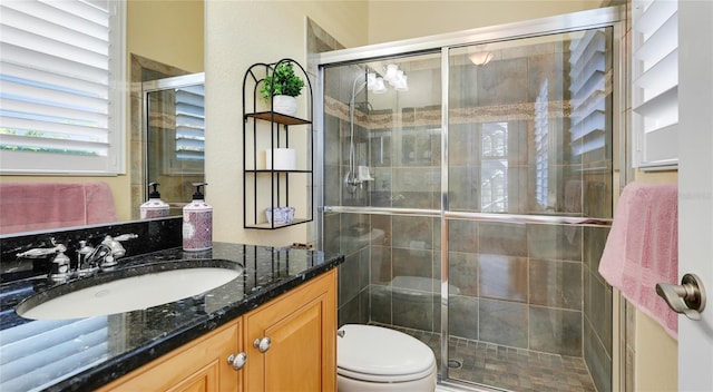 7081 Grassland Ct, Sarasota, FL 34241 - bathroom featuring vanity and a stall shower