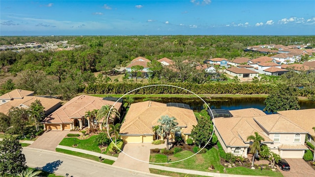 7081 Grassland Ct, Sarasota, FL 34241 - aerial perspective of suburban area featuring a nearby body of water