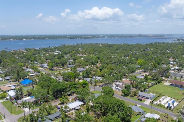 304 34th St W, Bradenton, FL 34205 - aerial overview of property's location with a large body of water and nearby suburban area