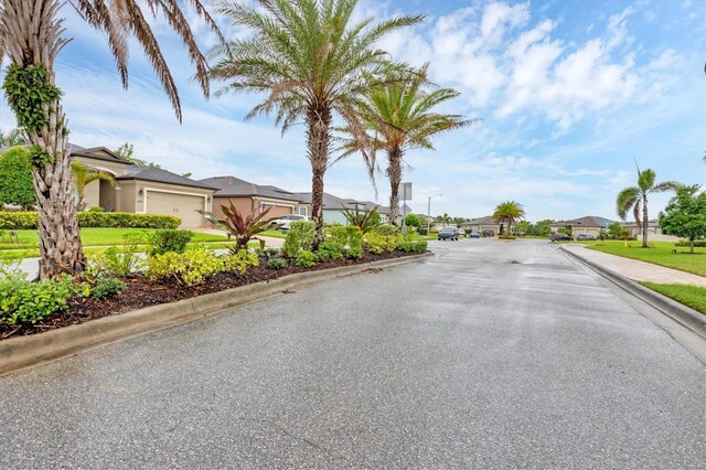 6636 35th Ct E, Sarasota, FL 34243 - view of asphalt street featuring a residential view, curbs, and street lights