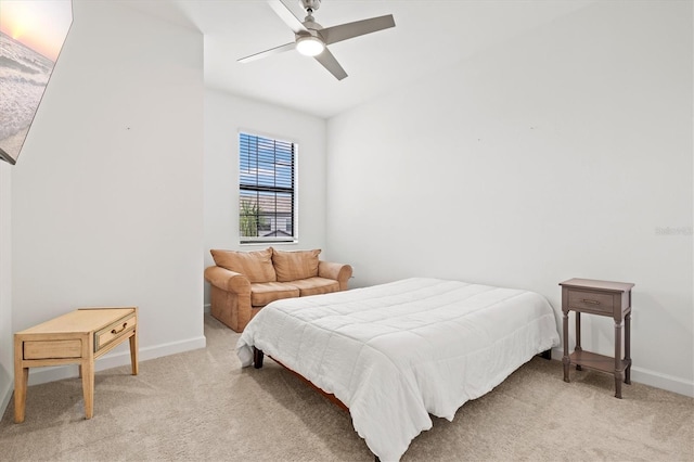 14835 Lyla Ter, Bradenton, FL 34211 - bedroom with light carpet, baseboards, and a ceiling fan