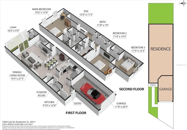 14835 Lyla Ter, Bradenton, FL 34211 - view of floor plan / room layout