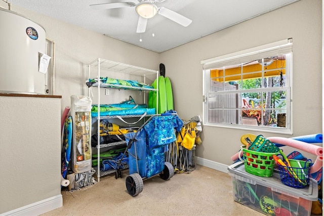 145 50th St, Holmes Beach, FL 34217 - storage room featuring a ceiling fan