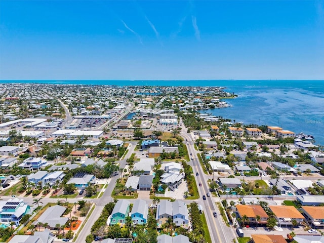 145 50th St, Holmes Beach, FL 34217 - aerial perspective of suburban area with a nearby body of water