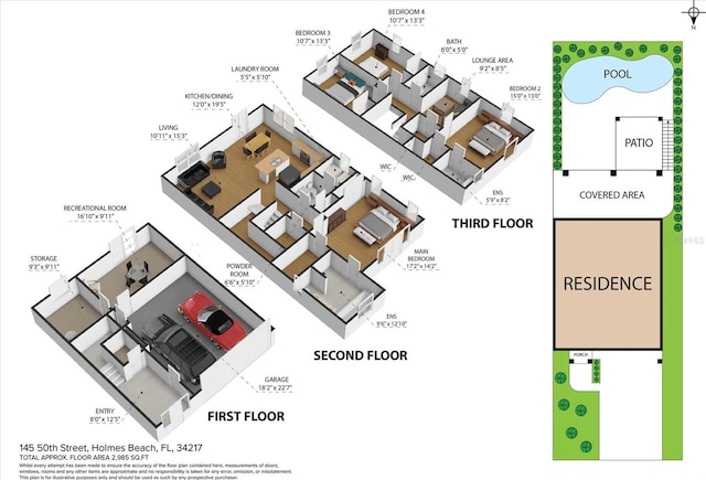 145 50th St, Holmes Beach, FL 34217 - view of room layout