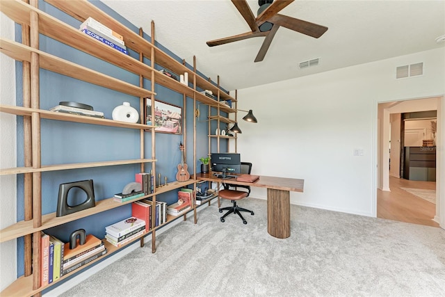 3129 61st Ter E, Ellenton, FL 34222 - carpeted office space featuring ceiling fan