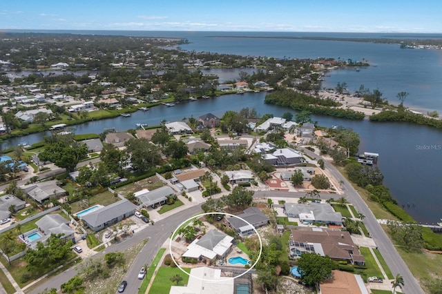 715 Fontana Ln, Bradenton, FL 34209 - aerial overview of property's location featuring nearby suburban area and a large body of water