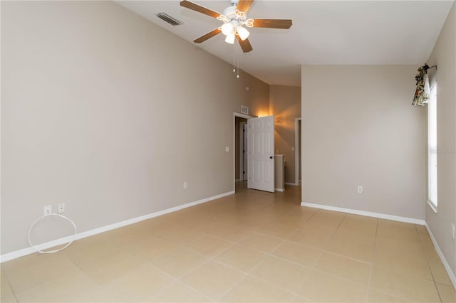 2662 6th Ct E, Ellenton, FL 34222 - unfurnished room featuring a ceiling fan, light tile patterned floors, and baseboards