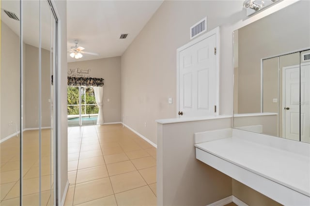 2662 6th Ct E, Ellenton, FL 34222 - bathroom with ceiling fan, tile patterned floors, and baseboards