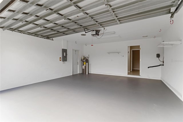 2662 6th Ct E, Ellenton, FL 34222 - garage with electric panel, electric water heater, and a garage door opener