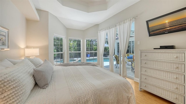 1864 Goldenrod St, Sarasota, FL 34239 - bedroom featuring access to outside and light wood-style flooring