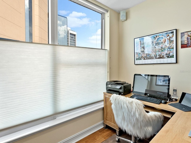 1233 N Gulfstream Ave Unit 401, Sarasota, FL 34236 - home office with wood finished floors