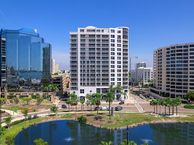1233 N Gulfstream Ave Unit 401, Sarasota, FL 34236 - view of property with a water view and a city view