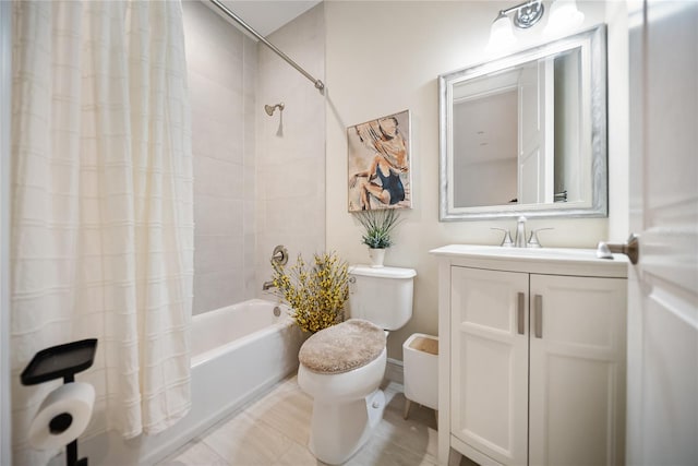 525 N Orange Ave Unit 302, Sarasota, FL 34236 - full bathroom featuring toilet, shower / tub combo with curtain, and vanity