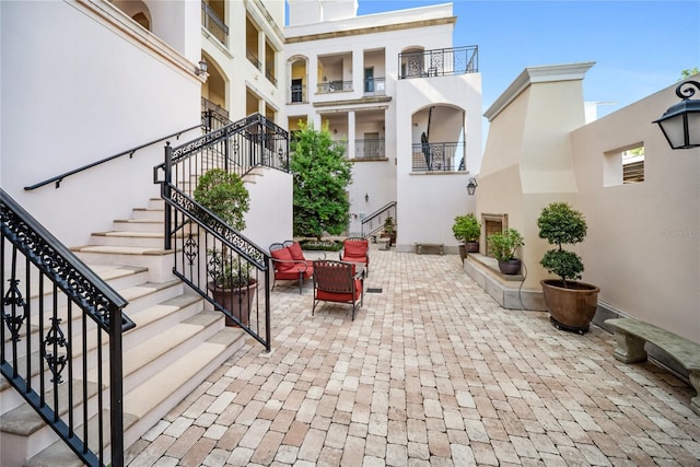 525 N Orange Ave Unit 302, Sarasota, FL 34236 - view of patio featuring stairway