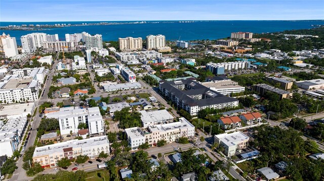 525 N Orange Ave Unit 302, Sarasota, FL 34236 - aerial view of property's location with nearby urban area and a nearby body of water