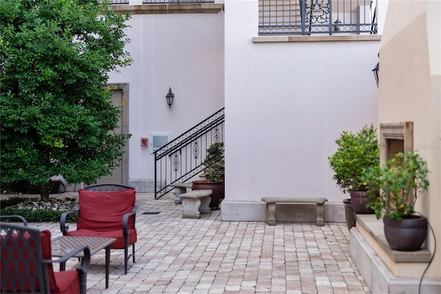 525 N Orange Ave Unit 302, Sarasota, FL 34236 - view of patio featuring stairway