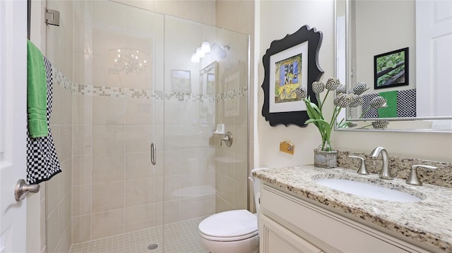 11625 Parrotfish St, Venice, FL 34292 - full bath with vanity, a stall shower, and toilet