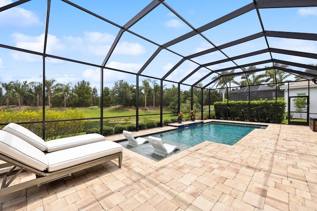 13606 Deep Blue Pl, Bradenton, FL 34211 - outdoor pool featuring a patio area and a lanai