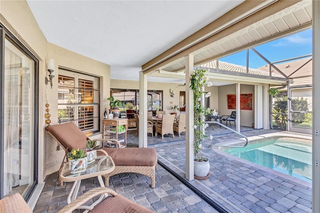 105 Inlets Blvd Unit 105, Nokomis, FL 34275 - outdoor pool featuring a patio and a lanai