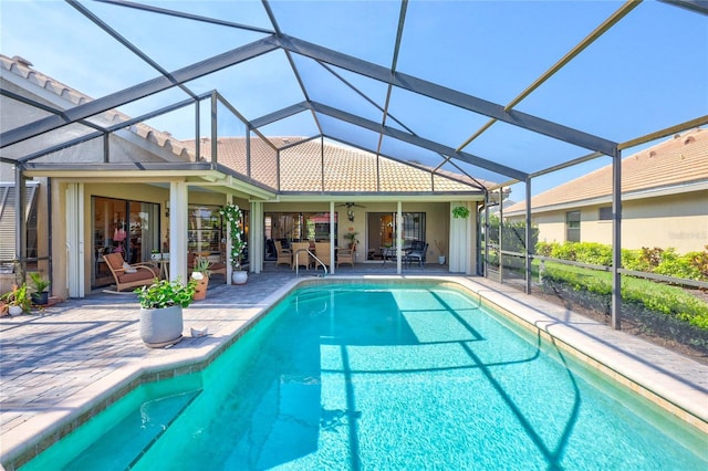 105 Inlets Blvd Unit 105, Nokomis, FL 34275 - swimming pool featuring a patio and ceiling fan
