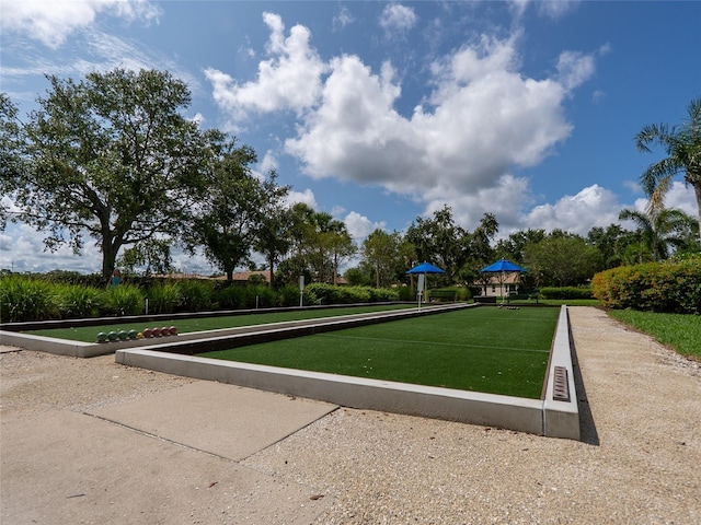 8078 Stirling Falls Cir, Sarasota, FL 34243 - view of community featuring a bocce ball area