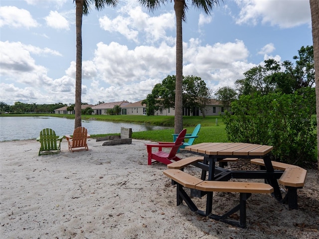 8078 Stirling Falls Cir, Sarasota, FL 34243 - view of property's community with a water view, a yard, and a residential view