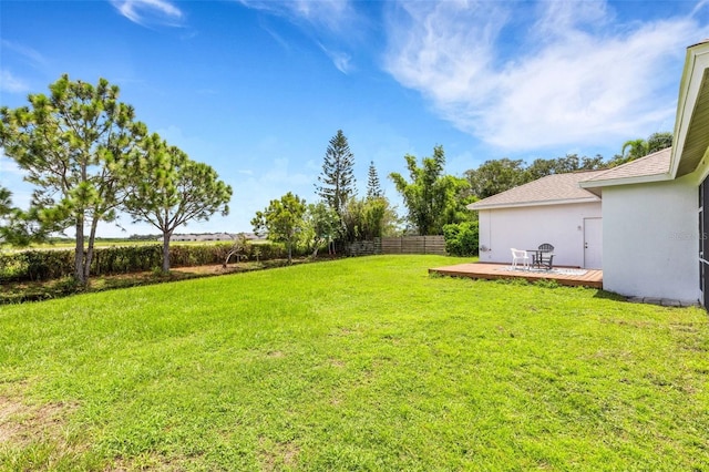 9402 71st Ave E, Palmetto, FL 34221 - view of yard with a deck