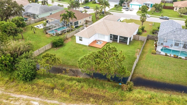 9402 71st Ave E, Palmetto, FL 34221 - aerial perspective of suburban area with a pool area