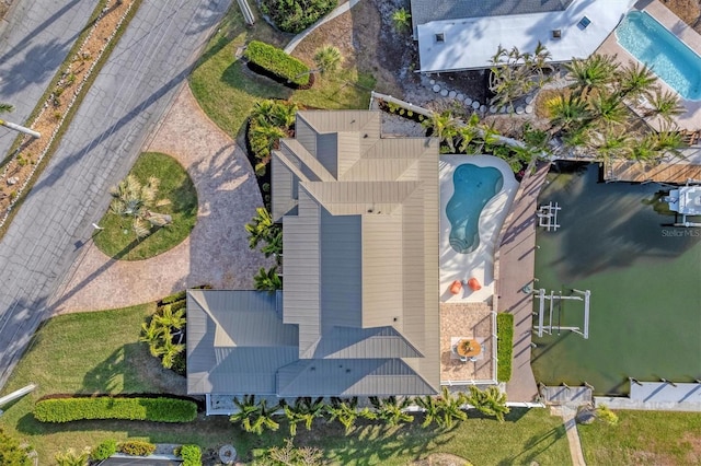 634 Key Royale Dr, Holmes Beach, FL 34217 - aerial view of property and surrounding area with a pool