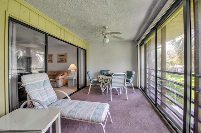 3500 El Conquistador Pkwy Unit 128, Bradenton, FL 34210 - sunroom featuring ceiling fan