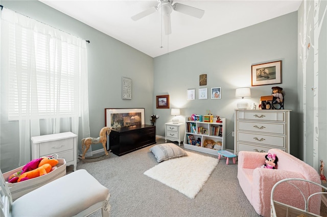 6750 64th Ter E, Bradenton, FL 34203 - bedroom with carpet floors and ceiling fan
