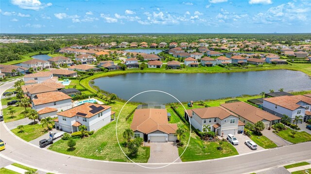 3504 Big Sky Way, Bradenton, FL 34211 - aerial view of residential area featuring a nearby body of water
