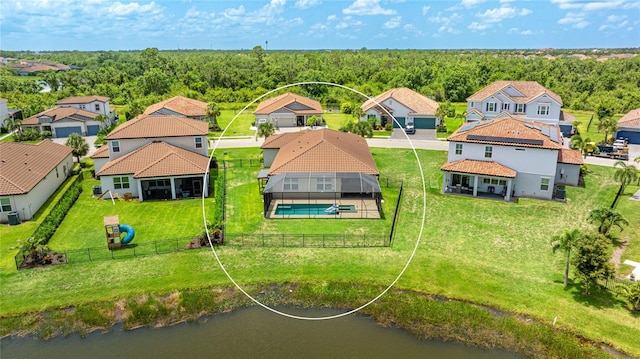 3504 Big Sky Way, Bradenton, FL 34211 - aerial view of residential area with a forest and a large body of water
