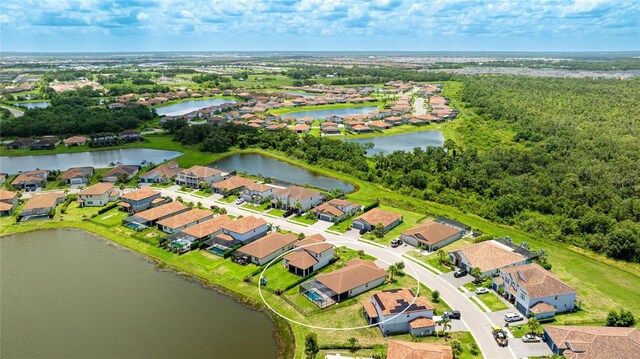 3504 Big Sky Way, Bradenton, FL 34211 - aerial view of residential area featuring a large body of water