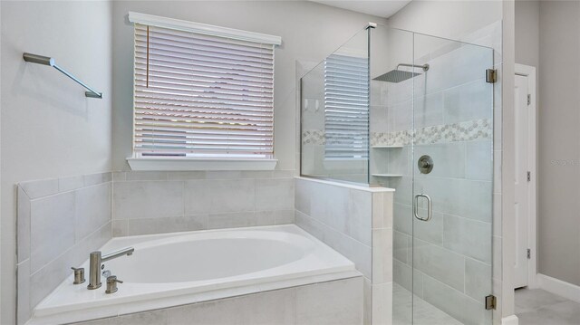 3504 Big Sky Way, Bradenton, FL 34211 - bathroom with a garden tub and a stall shower