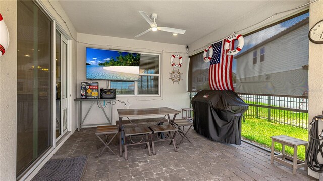 3504 Big Sky Way, Bradenton, FL 34211 - sunroom / solarium with a ceiling fan