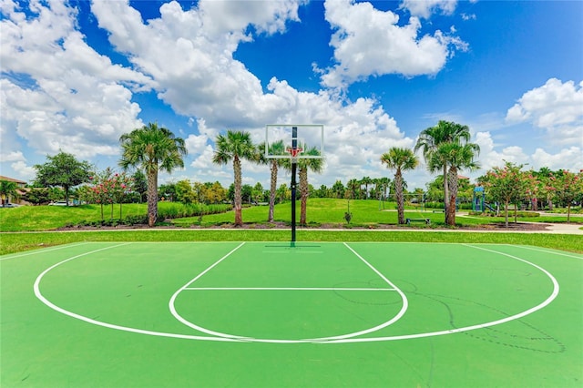 3504 Big Sky Way, Bradenton, FL 34211 - view of sport court featuring a lawn and community basketball court