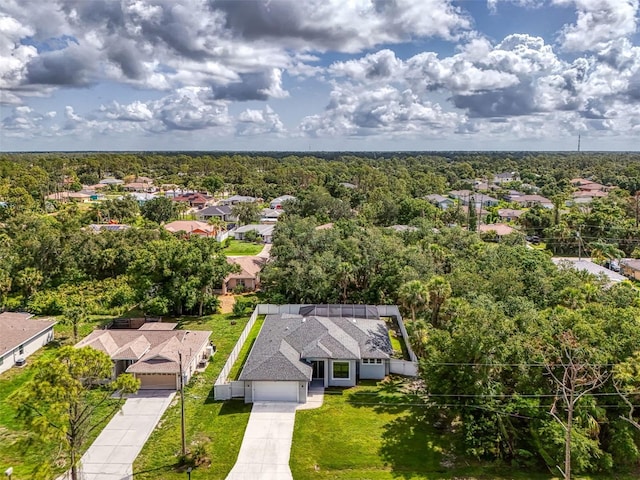 2546 Malibu Ln, North Port, FL 34286 - aerial view of residential area featuring a heavily wooded area